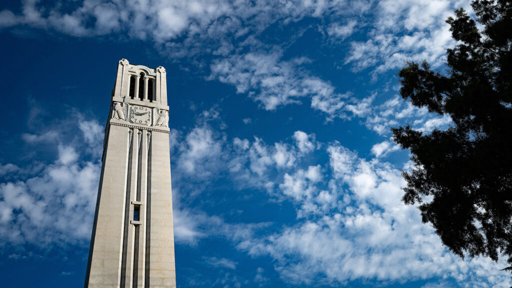 The NC State belltower