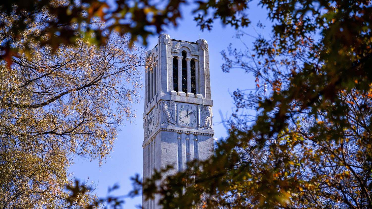 belltower on NC State's campus