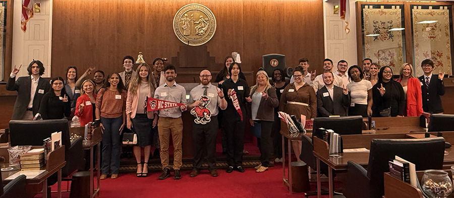 students inside the General Assembly building